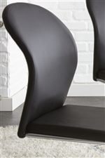 Black Faux Leather Upholstery